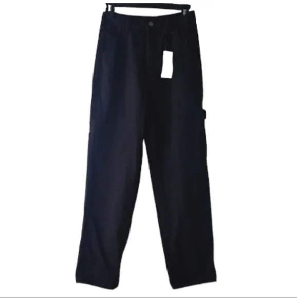 J. Galt Brandy Melville Painter Pants Black Slim Leg Size Small - Picture 3 of 8